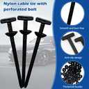 100 Pcs Nylon Universal Cable Tie Buckle - Heavy-Duty Double-Sided Self-Locking Zip Ties with Pin & Button Design - Durable UV Resistant Plastic Fasteners for Car Repair, Wire Management & Daily Use