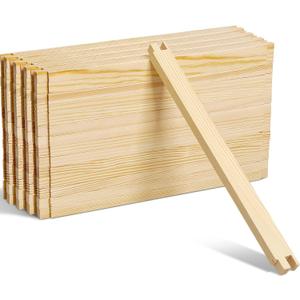 AceOrbit 20 Pcs Wood Needlepoint Stretcher Bars for Needlework, 12 Inches Stretcher Bar, Wood Canvas Frames for Embroidery, Cross Stitch & Quilting, Versatile Wooden Frame Bars for DIY Projects