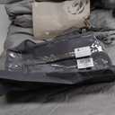 Andency Silver Gray Comforter Set King, 3 Pieces Farmhouse Shabby Chic Ruffle Comforter, Lightweight Fluffy Soft Microfiber All Season Solid Bed Comforter Set (1 Ruffle Comforter & 2 Pillowcases)