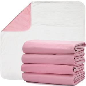 DMI Washable Underpads for Caregiving, Hospitals, Washable Pee Pads for Dogs, FSA & HSA Eligible, Bed Pads for Adults, Babies & Furniture, 34x 36, 4 Count (Pack of 1)