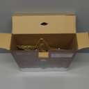 Christmas Star Tree Topper, Plug in 3D Star Tree Topper, 11Golden Glittered Metal Hollow Designed Built-in 10 Bulbs String Lights for Christmas Tree Decorations