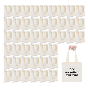 Amylove 150 Pcs Mini Tote Bags,10 X 10 Inch,Natural Color