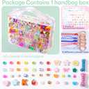 DIY Bag Charm Making Kit Bead Keychain Making Kit Letter Beads for Christmas Party, Family Activity Art Craft Bag Charm for Jewelry Making Supplies Personalized Alphabet A-Z Beads DIY Crafts