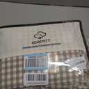 ECOCOTT Gingham Duvet Cover Queen Size 100% Washed Cotton Like Linen Feel Super Soft & Comfy Bedding Set Modern Checkered Design for All Seasons