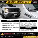 Anodized 5" Short Black Carbon Fiber Truck Antenna for Chevy Silverado & GMC Sierra 1500 2500 (1999-2026) Billet Aluminum, UV & Chip-Resistant, Car Wash Safe, Small Stubby Replacement Accessories