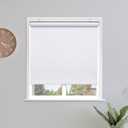 Blackout Roller Shades Blinds Cordless for Windows Pull Down Room Darkening Door Blinds with Thermal Insulated Easy to Install for Living Room,Bedroom,Home,Office Bathroom White 71" Wx72 H