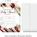 Andaz Press Fall Autumn Burgundy Maroon Floral Flowers Party, 5x7-inch Fill in The Blank Baby Shower Invitations with Envelopes, 24-Pack, Double Sided Printing, Includes Cards & Envelopes