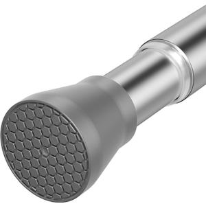 Tension Rods for Windows 28 to 48 Inch Silver Tension Curtain Rod Spring Rods No Drilling Pressure Tension Rods Adjustable Curtain Rods Expandable for Closet, Doorway (Grey.)