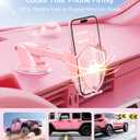 VICSEED Pink Phone Holder for Your Car [Sturdy & Durable] [Powerful Suction] Dashboard Windshield Air Vent Car Phone Holder Hands Free Phone Mount for Car for iPhone Android, Pink Car Accessories