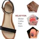 (2 Pairs) Pigskin Non-Slip High Heel Cushion Inserts Arch Support, Shock & Sweat Absorption, Adhesive Shoe Insoles for Dress Shoes Flats Boots Sandals Relief Blister Callus Pain, Fits Women 5-8 Size
