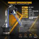 DMEX D2S HID Headlight Bulbs 6000K Cool White Xenon 35W 85122 66240 66040 66240CBI Replacement - Pack of 2 (Not fit Halogen Headlamp)