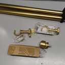 Heavy Duty Non- Adjustable 72 In/6Ft Curtain Rods for Windows, Brushed Gold