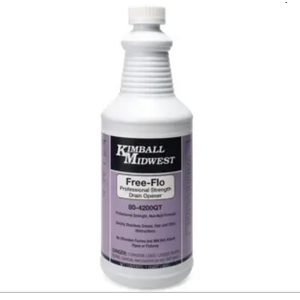 KIMBALL MIDWEST Free-Flo Professional Strength Drain Opener - 1 qt