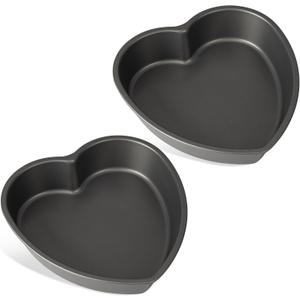 Tiawudi Heart Shaped Cake Pans, Large Baking Pan for Lovely Cakes, Nonstick Baking Molds, 9 Inch Cake Tins for Wedding, Birthday, Party & Family, Set of 2