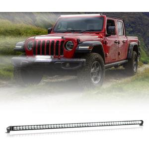 Slim Light Bar White LED 52 Inch Single Row 250W High Bright Spot Flood Combo LED Work Light Driving Fog Lamp for Pickup Off Road Truck 4x4 ATV UTV Boat IP68 IP69K Waterproof
