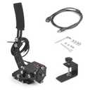 64Bit PC/PS4/PS5 USB Handbrake Upgrade SIM Racing Games Handbrake,PS4 & PS5 Support For Logitech G29,PC USB all Steering Wheel Available,1.8M Cable/With Fixing Clip/Reinforced Spring black