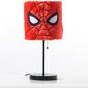 Idea Nuova Marvel Spiderman Plush Shade Stick Table Lamp for Kids, Soft Fabric Shade with Iconic Spiderman Design,Ideal for Bedrooms, Nurseries & Playrooms