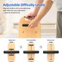 Balance Board for Adult with Adjustable Stoppers: 3 Modes Wobble Board with Roller Exercise Balancing Stability Trainer for Improve Balance Non Slip Surface