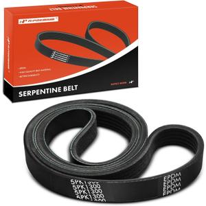 A-Premium Serpentine Belt 5-Rib 51.22 In Compatible with Volkswagen & Audi | for Volkswagen Passat 1998-2005 & Audi A4 1997-2001, A4 Quattro & Mitsubishi Lancer & Toyota Supra & Mercedes-Benz B200