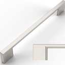 Amerdeco 10 Pack Brushed Satin Nickel Cabinet Pulls 6.25 Inch(160MM) Hole Centers Kitchen Cabinet Handles Cabinet Hardware Kitchen Handles for Cabinets Cupboard Handles Drawer Pulls ZH0060