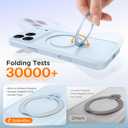 GolbinBox 360° Spin Magnetic Stand for iPhone 17 Pro Case, [Compatible with MagSafe] [Full Camera Protection] [16FT Military Drop Protection], Silm Translucent Matte Phone Case, Baby Blue