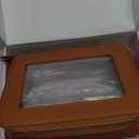 Popvibe Clear Makeup Bag Travel Cosmetic Case Transparent Toiletry Bag with Zipper, Portable Make Up Organizer Traveling Compact Car Bag for Essentials (Brown)