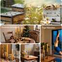 24 Pack Beeswax Taper Candles, 7 inch Dripless and Smokeless All Natural Beeswax Candles Sticks, 7 Hours Burning Time Meditation Candle, Nontoxic Unscented Bee Wax Candle for Home (Yellow)