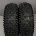 2 Pcs 13x5.00-6 Lawn Mower Pneumatic Tire and Wheel, 13X5.00-6 Front Riding Mowers Tire with 3/4" 5/8" Bushings, 3" -4.5" Centered Hub, 13x5-6 Tube with TR13 Valve Stem, 375 LBS