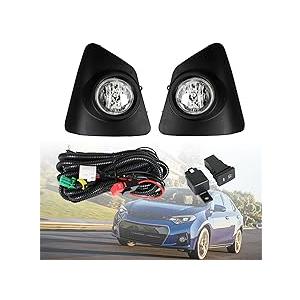 1 Pair Front Fog Lights Assembly Replacement for Toyota Corolla S SE 2014 2015 2016 Left and Right Side with Bezel Switch 8148102480 8148202470