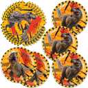 5 x 40Pcs Dinosaur Birthday Party Decorations - Dino Birthday Party Supplies Plates and Napkins for Boys or Baby Shower Serves 20 Guests