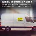 Magnetic Delivery Vehicle Frequent Stops Signs,Caution This Vehicle Makes Frequent Stops Magnet,Reflective Magnetic Safety Warning Sign Sticker for Carrier delivery Fleet Car Truck Van Flex Driver 2 pack (12X8") (yellow)