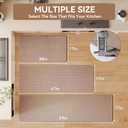 Kitchen Runner Rugs Non Slip Washable, Linen-Like 0.3" Thick Cushioned Absorbent Kitchen Mats for Floor, Mild Anti-Fatigue Long Sink Floor Mat Laundry Standing Mat, Easy Clean, Brown 17"x59"