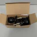 Lanwandeng Matte Black Door Knobs with Lock and Keys, Interior/Exterior Door Knob for Bedroom or Bathroom, Entry Door Lock (1 Pack)