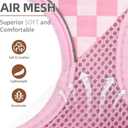 PUPTECK Soft Mesh Dog Harness and Leash Set Pet Puppy Cat Comfort Padded Vest No Pull Harnesses, Checkered Pink&White, M