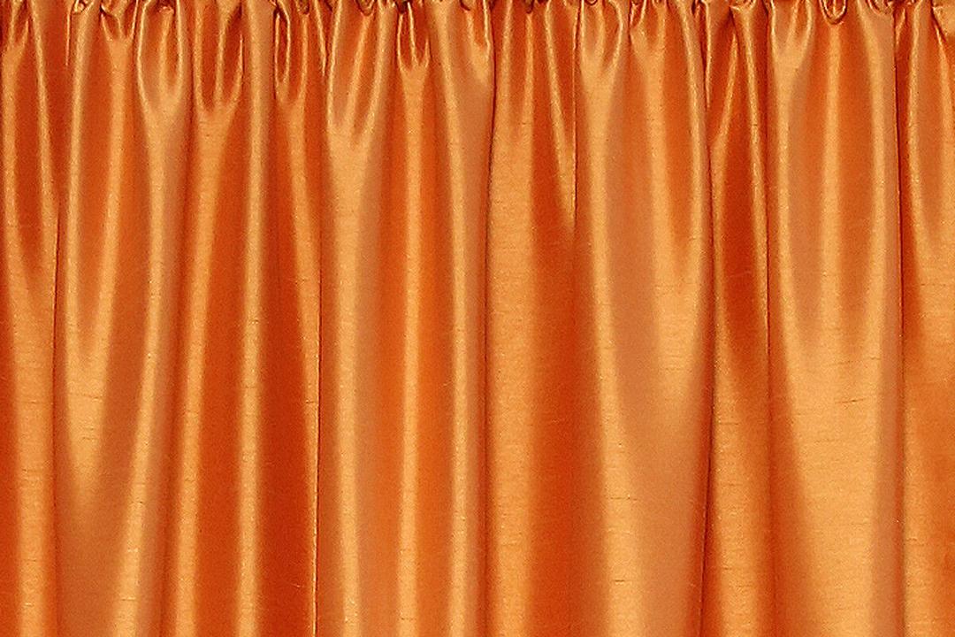 Curtain Orange Satin Fabric 114x57Inc