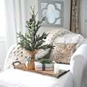 SOFE Rectangular Long Narrow Tray Table Centerpiece - Wood Serving Tray with Handles - 25 Inch Large Serving Platters for Entertaining - Rustic Wood Decorative Tray for Home Room Decor