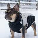 AURUZA Dog Coat, Warm Dog Winter Coat Waterproof Small Dogs Jacket with Harness Built Reflective Pet Vest with Zipper for Medium Dogs Windproof Pet Fleece Puffer Vest Snow Jacket for Cold Weather (3X-Large, Black.)