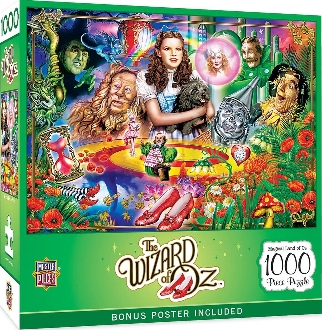 MasterPieces 1000 Piece Jigsaw Puzzle - Wizard Dorothy's Magical Land of Oz - Fun for Adults, Family, Or Youth - 19.25"x26.75"