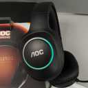 AOC Wireless Gaming Headset Compatible with PS5/4, Nintendo Switch, PC, Bluetooth 5.4 & 2.4GHz Gaming Headphones with Noise Canceling Mic, RGB, Type-C, 20ms Latency, 45H, 7.1 Virtual Surround- Black