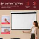 Pyle 72 Inch Pull Down Projector Screen | Manual Retractable Projector Screen, with Roll-Down Matte White Surface, Auto-Locking Height Adjustment, Wall or Ceiling Mount | Home Theater Accessories