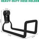 Garden Hose Holder - Heavy Duty Metal Hanger Wall Mount, Water Hose Holder for Outside Yard, Water Hose Reel, Hose Rack, Hose Hook