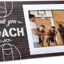 Sumind 1 Pcs Sport Graduation Coach Picture Frame Football Softball Baseball Soccer Basketball Volleyball Graduation Photo Frame Thank You Coach Gift 4" x 6" (Basketball)