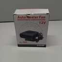 Car Heater Defogger Fan, Portable 12V 200W, 30 Second Fast Heating, 2 in 1 Automobile Windscreen Demister, 3-Outlet Plug in Cig Lighter, Black