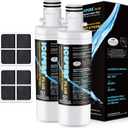 ICEPURE PLUS ADQ747935 NSF 53&42 Certified Replacement for LG LT1000P MDJ64844601, Kenmore Elite 9980, LT1000PC ADQ74793501 LT1000 RWF4700A RWF4700AB Refrigerator Water and LT120F Air Filter,2Combo