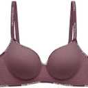 Wireless Push Up Bra for Small Bust - Seamless Padded Bralette, Adjustable Straps, Comfortable Support, No Underwire (Raspberry Red-1,X-Large)