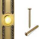 Dreyoo Lighted Metal Doorbell Push Button, Universal Garage Door Opener Switch with LED Light Compatible with Most Wire Doorbell Chimes, Transformer, Ringers, Buzzers(Retro Style)