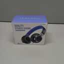 AILIHEN C8 Headphones Wired, On-Ear Kids Headphones with Microphone and Volume Control Foldable Corded Stereo 3.5mm Headset for School Teens Smartphones Chromebook Laptop Tablets Travel (Black Blue) (Medium)