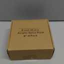 Douildhaiy Acrylic Spice Rack Wall Mount-6 Inch, Clear Spice Shelf Storage Holder, 4 Pack Hanging Seasoning Rack Organizer for Cabinet Door, Cupboard or Wall Kitchen (Adhesive or Screw)