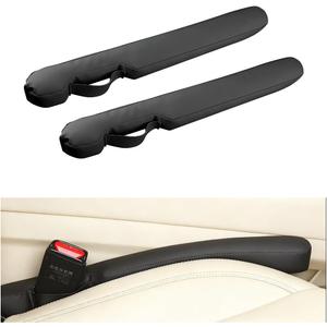 Car Seat Gap Filler, 2PCS Between Vehicle Seats Console Organizer Stop Things from Dropping, Automotive Interior Chair Gap Coverage Fill, Universal for SUV Automobile Truck (Black)