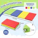 Wesiti 5 Pcs Nap Mats for Preschool 47 x 24" 1inch Thick Folding Rest Mat 4 Section, Sleeping Pad for Kids Children Daycare Nap School Classroom Kindergarten Daycare Travel Home, Colorful